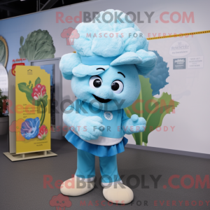 Sky Blue Cauliflower mascot...