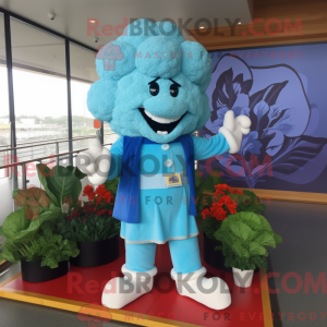 Sky Blue Cauliflower mascot...