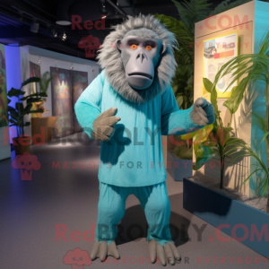 Turquoise Baboon mascot...