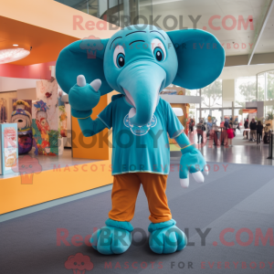 Teal Elephant mascot...