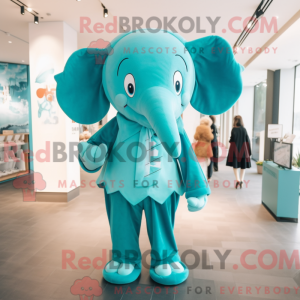 Teal Elephant mascot...