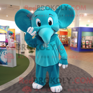 Teal Elephant mascot...