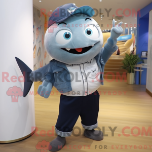Gray Tuna mascot costume...