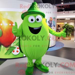 Lime Green Pepper maskot...