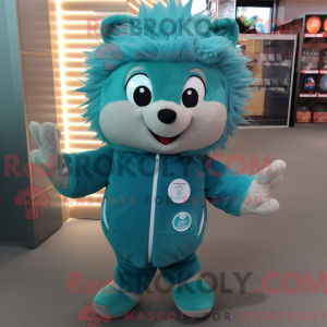 Teal Hedgehog mascotte...