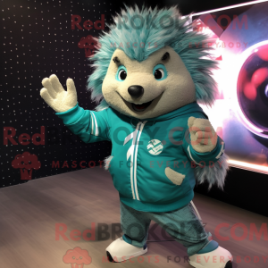 Teal Hedgehog mascot...
