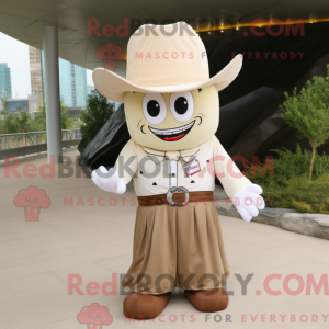 Mascotte de cowboy beige...