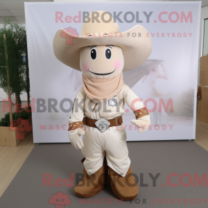 Mascotte de cowboy beige...