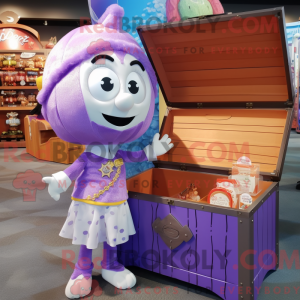 Lavendel skattekiste maskot...