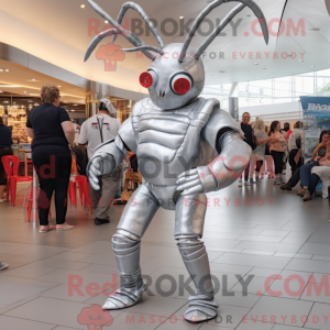 Sølv Hummer maskot kostume...