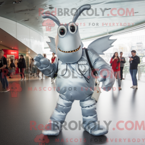 Sølv Hummer maskot kostume...