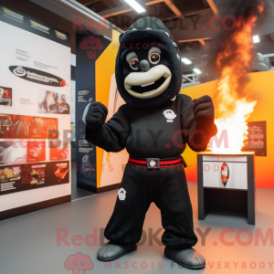 Black Fire Eater mascot...