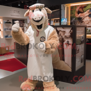 Cream Camel maskot kostume...