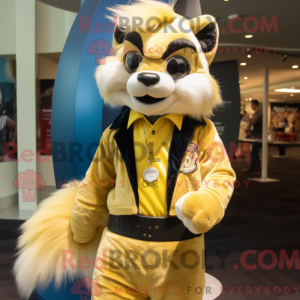 Gold Skunk maskot kostyme...