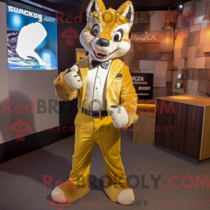 Gold Skunk maskot kostyme...