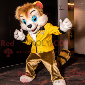 Gold Skunk-mascottekostuum...
