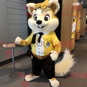Guld Skunk maskot kostume...
