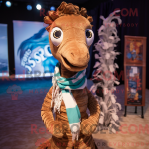 Brown Seahorse mascot...