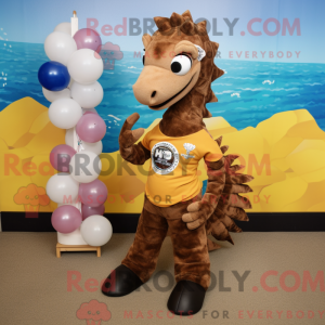 Brown Seahorse mascot...