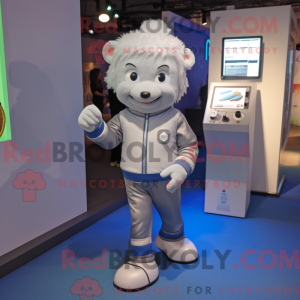 Silver Phone mascot costume...