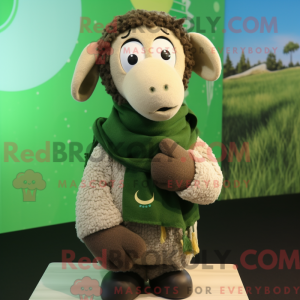 Olive Sheep maskot kostyme...