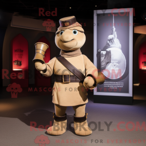 Tan Bagpipe mascot costume...