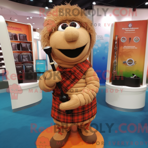 Tan Bagpipe mascot costume...