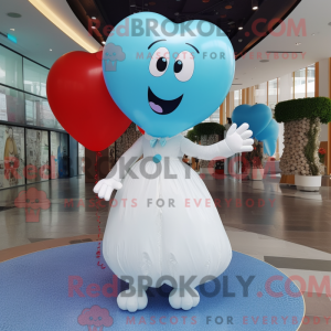 Máscara de balão ciano...