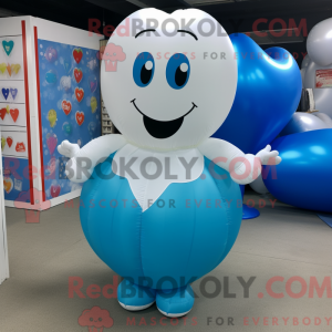Máscara de balão ciano...