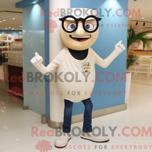 Maskotkostymefigure Cream...