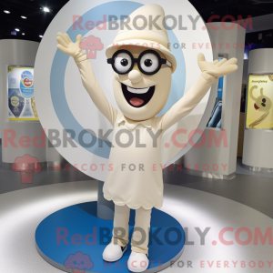 Maskotkostymefigure Cream...