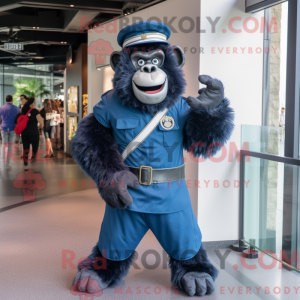 Navy Gorilla mascot costume...