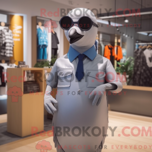 Maskottchenkostüm Silberne...
