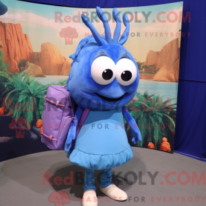 Blue Shrimp Scampi mascot...