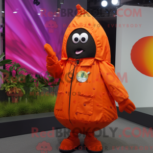 Orange blomme maskot...