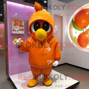 Orange Plum mascot costume...