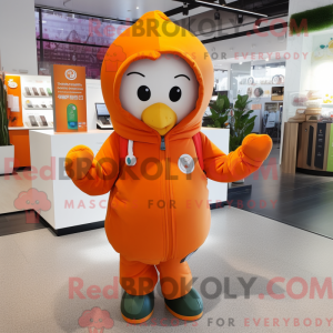 Orange blomme maskot...