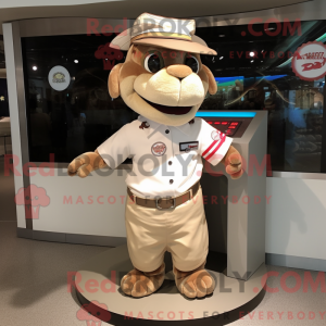 Beige Gyro maskot kostume...
