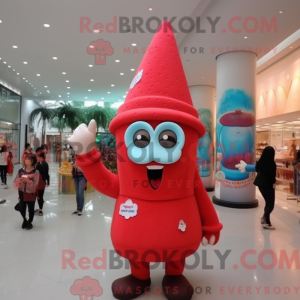 Red Ice Cream Cone mascot...