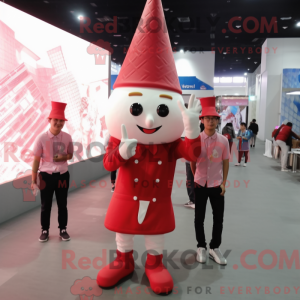 Red Ice Cream Cone mascot...