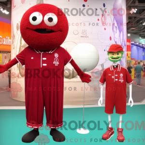 Rød Falafel maskot kostume...