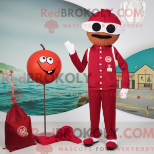 Red Falafel mascot costume...