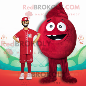 Rød Falafel maskot kostume...