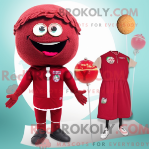 Rød Falafel maskot kostume...
