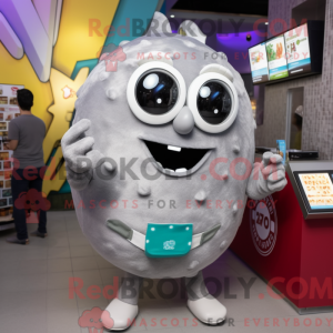 Silver Tacos mascot costume...