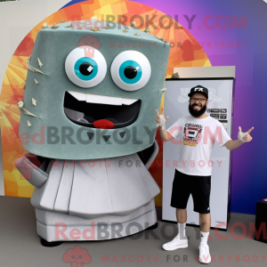 Silver Tacos mascot costume...