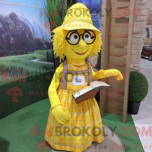 Yellow Scarecrow mascot...