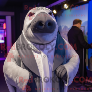 Grå hvalros maskot kostume...