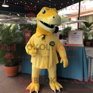 Gul Iguanodon maskot...