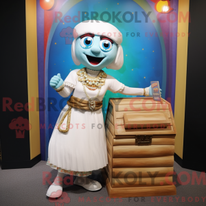White Treasure Chest maskot...